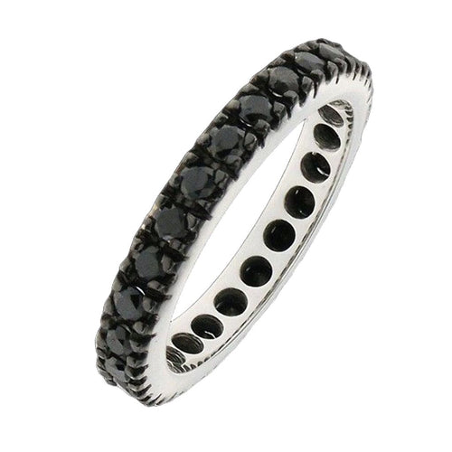 Bague 52 Bague Éternité en or blanc, diamants naturels 58 Facettes AG-200B197/NE