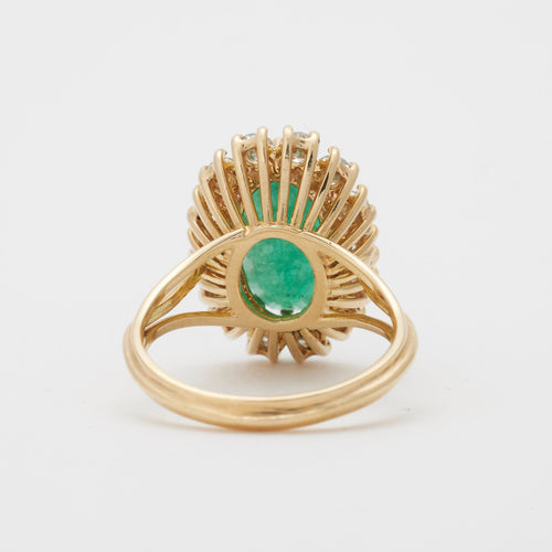 Bague Bague émeraude et diamants 58 Facettes