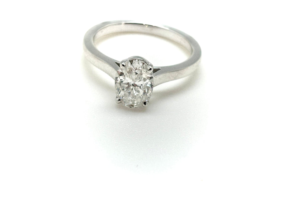 Bague 52 Bague solitaire diamant ovale 1,35ct 58 Facettes M8865