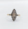 Bague marquise or jaune, platine et diamants (circa 1900)