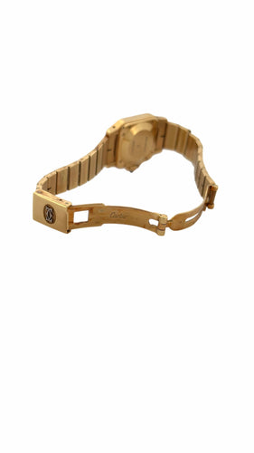 Montre Montre femme Cartier Santos galbée en or 58 Facettes