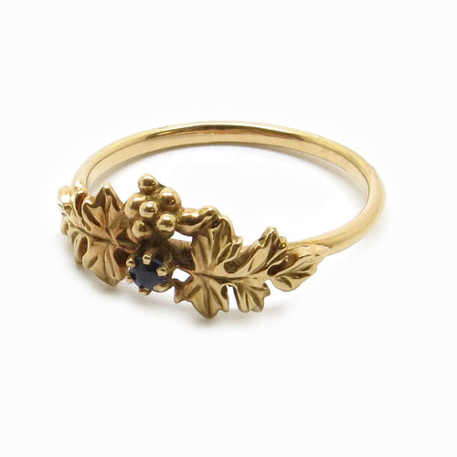 Bague Bague vintage, en Or rose et Saphir 58 Facettes