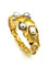 Bracelet GILBERT ALBERT. Bracelet or jaune 18K et perles 58 Facettes
