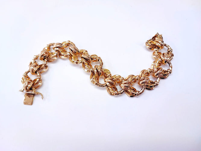Bracelet Bracelet or rose maille américaine 58 Facettes Brac.ferChv.143