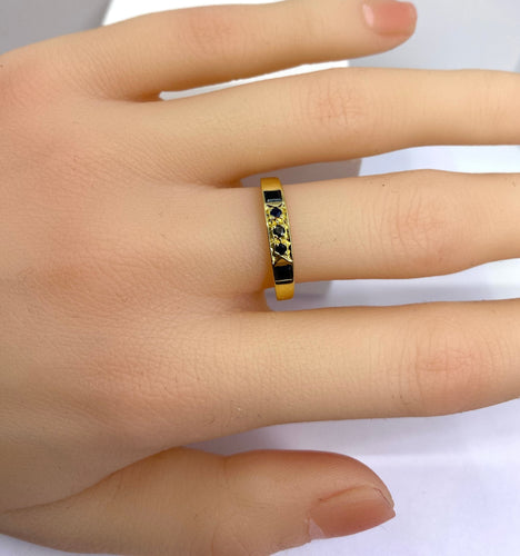 55 Bague en or jaune et saphirs 58 Facettes AB569