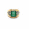 Bague 54 Bague Jonc Or Jaune, Emeraude, Diamants 58 Facettes