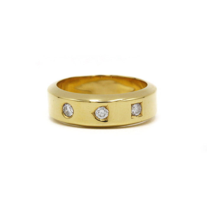 Bague 58 Bague or jaune diamants 58 Facettes 200008R