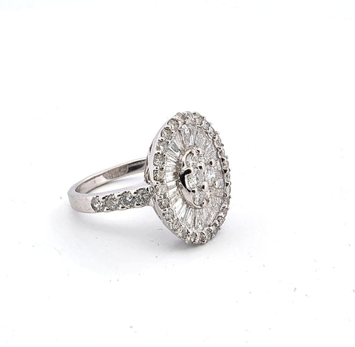 Bague 54 Bague exclusive sertie de diamants en or 18 carats 58 Facettes