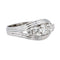 Bague 56 Bague  Bague bandeau  Platine, Or blanc Diamant 58 Facettes 4155736CN