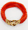 Bracelet Bracelet or jaune, rangs de perles de corail (circa 1880) 58 Facettes A06367