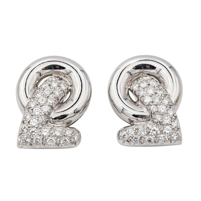 Boucles d'oreilles Boucles d'oreilles Clip Or blanc Diamant 58 Facettes 3662241RV