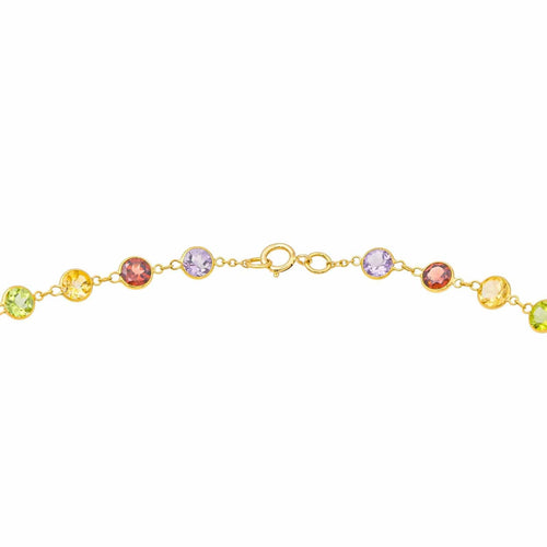 Collier Collier Or jaune Grenat, Topaze, Péridot 58 Facettes 3885006CN