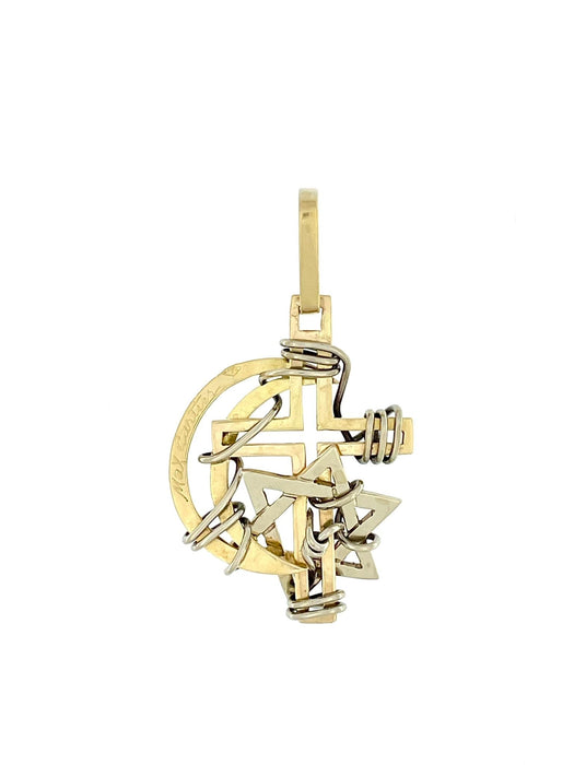 Pendentif 2 ors Max Cartier Les Trois Religions