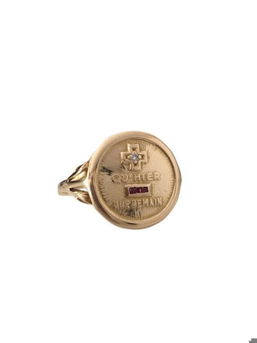 Bague 50 AUGIS - Bague d’amour en or jaune 58 Facettes