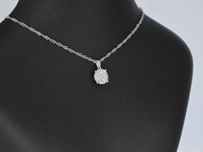 Pendentif Pendentif en or blanc avec diamant taille brillant 58 Facettes 2080