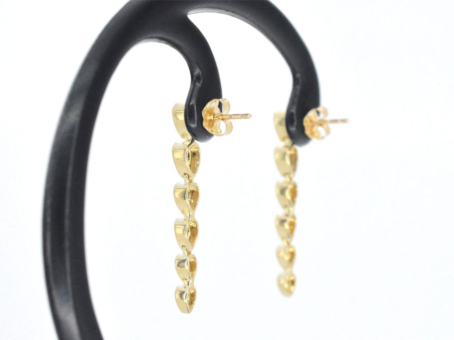 Boucles d'oreilles en or jaune avec diamants