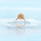 Bague 56.5 Bague Citrine Ambrée en solitaire Or Jaune 18 K 58 Facettes AA 1681