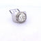 Bague 44 Bague vintage en or blanc 18 carats avec diamant central et diamants 58 Facettes
