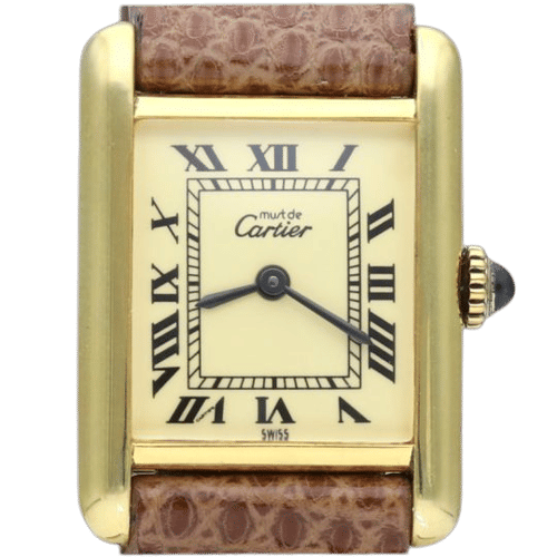 Montre Cartier Montre Tank Vermeil Must 58 Facettes MT43489