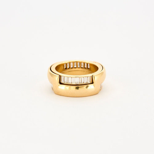 Bague 52 Bague or jaune et baguettes transformable 58 Facettes