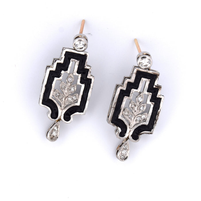 Boucles d'oreilles Boucles d'oreilles en or blanc et diamants '80 58 Facettes