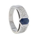 Ring 55 Diamond and sapphire ring 58 Facettes 4022