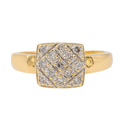 Bague Or jaune, Or blanc Diamant