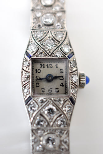 Montre CHOPARD - Montre femme Art Déco platine, or blanc, sertissage diamants, vers 1925 58 Facettes CHO-100
