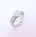 Bague 54 Bague Fleur or blanc diamants 58 Facettes AA 1654