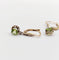 Boucles d'oreilles Dormeuses antique or jaune péridot en serti griffes 58 Facettes A05288