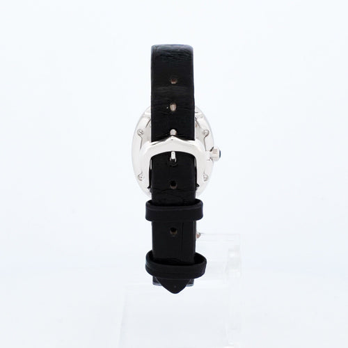 Montre Cartier - Montre Baignoire cadran argent roman Medium en or blanc 58 Facettes