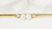 Broche Broche barrette en or jaune perles et diamants 58 Facettes 13505