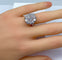 Bague 51 Bague marguerite or blanc diamants 58 Facettes AB304