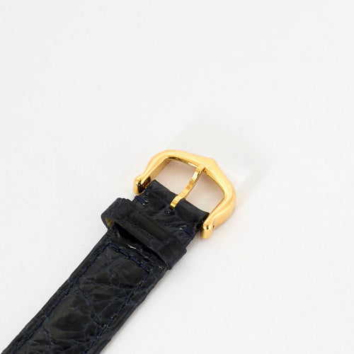 Montre Cartier - Montre Modèle "Tank Must" en argent, plaqué or et cadran bleu. 58 Facettes