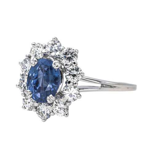 Bague 57 Bague  Pompadour Or blanc Saphir, Diamant 58 Facettes 4354722CN