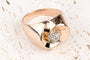 Bague 59 Bague 18 carats or rose diamant  0.20 carats 58 Facettes BGARTDECO020-107