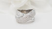 Bague 56 Bague croisée en or blanc et diamants 58 Facettes 32589