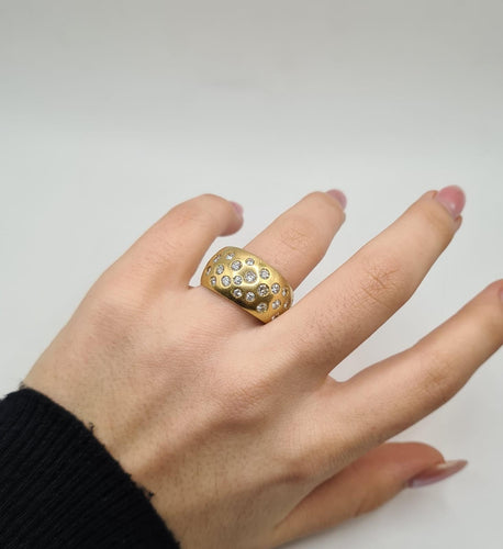 Bague 59 Bague Or jaune Diamants 58 Facettes