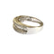 Bague 48 Bague de style contemporain en or blanc et diamants 58 Facettes Q329B