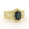 Bague 55 Bague en or jaune avec saphir jusqu'à 1,65 ct et diamants taille brillant jusqu'à 1,00 ct 58 Facettes