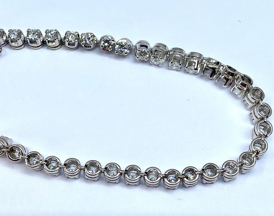 Bracelet Bracelet ligne or blanc serti de 41 diamants 4,10 carats 58 Facettes 421