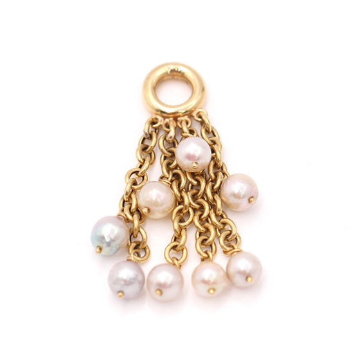 Boucles d'oreilles Pendentif en or 18 carats avec perles 58 Facettes E360777B