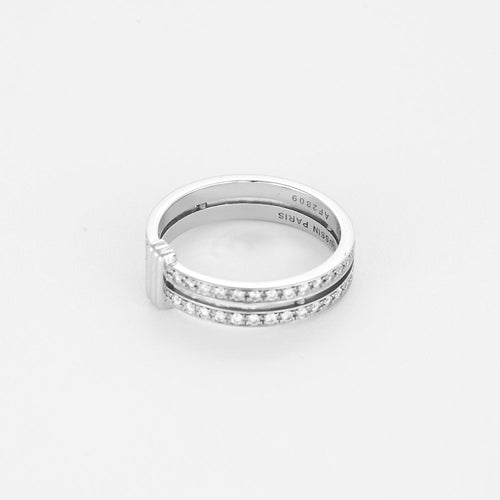 Bague 57 MAUBOUSSIN - Bague or blanc diamants 58 Facettes LP1440/