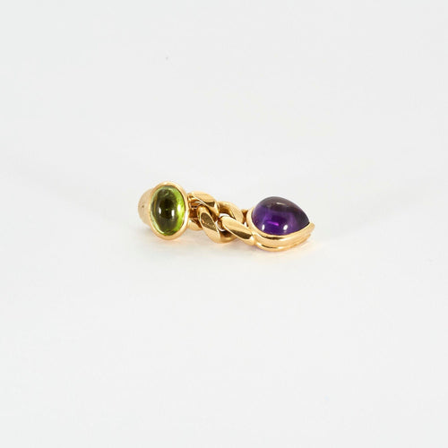 Boucles d'oreilles BULGARI – Pendants d’oreilles Péridots Améthystes 58 Facettes