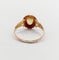 Bague marguerite antique citrine et perles en or rose 18k (circa 1900)