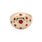 Bague 52 Bague boule vintage, or jaune, pierres rouges. 58 Facettes 35024