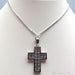 CARTIER necklace - Cross pendant on chain White gold and diamonds 58 Facettes col271