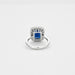 Bague Bague en or blanc, diamants et saphir 58 Facettes LP828