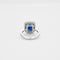 Bague Bague en or blanc, diamants et saphir 58 Facettes LP828