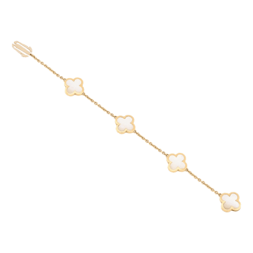 Collier VAN CLEEF & ARPELS - Parure « Pure Alhambra » Or Jaune Nacre 58 Facettes